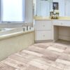 Weichschaummatte Badematte rutschfest Badvorleger Meterware Antirutschmatte Holz 130cm
