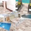 Weichschaummatte Badematte rutschfest Badvorleger Meterware Antirutschmatte Holz 130cm