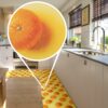 Küchenteppich Küchenläufer rutschfest Flur Läufer Teppichläufer Orangen