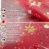 MRT68849_40 Stoff Tischdecke Textil Weihnachtstischdecke abwaschbar Tischtuch Baumwolle Polyester Christmas Rot – 90x130cm, Schnittkante