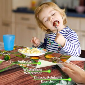 Tischset Platzsets Platzdeckchen abwaschbar Tischuntersetzer PVC hitzebeständig Zitrone Braun Grau 35x50cm