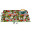 Tischset Platzsets Platzdeckchen abwaschbar Tischuntersetzer PVC hitzebeständig Gartenerdbeeren Holz Grau 35x50cm