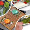 Tischset Platzsets Platzdeckchen abwaschbar Tischuntersetzer PVC hitzebeständig Gartenerdbeeren Holz Grau 35x50cm