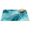 Tischset Platzsets Platzdeckchen abwaschbar Tischuntersetzer PVC hitzebeständig Marmor Blau 35x50cm