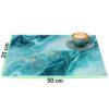 Tischset Platzsets Platzdeckchen abwaschbar Tischuntersetzer PVC hitzebeständig Marmor Blau 35x50cm