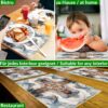Tischset Platzsets Platzdeckchen abwaschbar Tischuntersetzer PVC hitzebeständig Marmor Hell 35x50cm