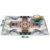 Tischset Platzsets Platzdeckchen abwaschbar Tischuntersetzer PVC hitzebeständig Marmor Hell 35x50cm