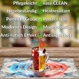 Tischset Platzsets Platzdeckchen abwaschbar Tischuntersetzer PVC hitzebeständig Marmor Hell 35x50cm
