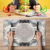 Tischset Platzsets Platzdeckchen abwaschbar Tischuntersetzer PVC hitzebeständig Marmor Hell 35x50cm