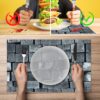 Tischset Platzsets Platzdeckchen abwaschbar Tischuntersetzer PVC hitzebeständig Holz 35x50cm
