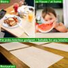 Tischset Platzsets Platzdeckchen abwaschbar Tischuntersetzer PVC hitzebeständig Uni Leinen Beige 35x50cm