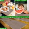 Tischset Platzsets Platzdeckchen abwaschbar Tischuntersetzer PVC hitzebeständig Uni Leinen Braun 35x50cm