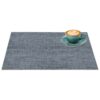 Tischset Platzsets Platzdeckchen abwaschbar Tischuntersetzer PVC hitzebeständig Uni Leinen Dark 35x50cm