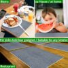 Tischset Platzsets Platzdeckchen abwaschbar Tischuntersetzer PVC hitzebeständig Uni Leinen Dark 35x50cm