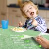 Tischset Platzsets Platzdeckchen abwaschbar Tischuntersetzer PVC hitzebeständig Uni Leinen green 35x50cm