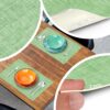 Tischset Platzsets Platzdeckchen abwaschbar Tischuntersetzer PVC hitzebeständig Uni Leinen green 35x50cm