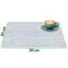 Tischset Platzsets Platzdeckchen abwaschbar Tischuntersetzer PVC hitzebeständig Uni Leinen light 35x50cm