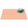 Tischset Platzsets Platzdeckchen abwaschbar Tischuntersetzer PVC hitzebeständig Uni Leinen peach 35x50cm