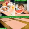 Tischset Platzsets Platzdeckchen abwaschbar Tischuntersetzer PVC hitzebeständig Uni Leinen peach 35x50cm