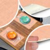 Tischset Platzsets Platzdeckchen abwaschbar Tischuntersetzer PVC hitzebeständig Uni Leinen peach 35x50cm