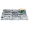 Tischset Platzsets Platzdeckchen abwaschbar Tischuntersetzer PVC hitzebeständig Whisky Wood Grau 35x50cm