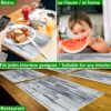Tischset Platzsets Platzdeckchen abwaschbar Tischuntersetzer PVC hitzebeständig Whisky Wood Grau 35x50cm