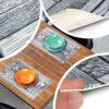 Tischset Platzsets Platzdeckchen abwaschbar Tischuntersetzer PVC hitzebeständig Whisky Wood Grau 35x50cm