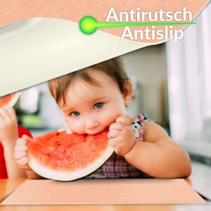 Tischset Platzset Platzdeckchen abwaschbar Tischuntersetzer PVC hitzebeständig Uni Leinen peach 30x45cm