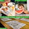 Tischset Platzsets Platzdeckchen abwaschbar Tischuntersetzer PVC hitzebeständig Patchwork Holz Liebe 30x45cm