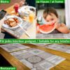 Tischset Platzsets Platzdeckchen abwaschbar Tischuntersetzer PVC hitzebeständig Patchwork Holz Liebe 35x50cm