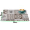 Tischset Platzsets Platzdeckchen abwaschbar Tischuntersetzer PVC hitzebeständig Patchwork Holz Liebe 35x50cm