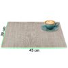 Tischset Platzsets Platzdeckchen abwaschbar Tischuntersetzer PVC hitzebeständig Falschuni Beige 30x45cm