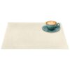 Tischset Platzsets Platzdeckchen abwaschbar Tischuntersetzer PVC hitzebeständig Glitzer Uni Beige 35x50cm