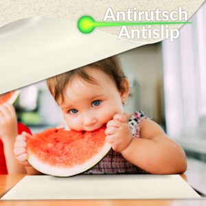 Tischset Platzset Platzdeckchen abwaschbar Tischuntersetzer PVC hitzebeständig Glitzer Uni Beige 30x45cm