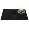 Tischset Platzset Platzdeckchen abwaschbar Tischuntersetzer PVC hitzebeständig Glitzer Uni Schwarz 30x45cm