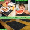 Tischset Platzset Platzdeckchen abwaschbar Tischuntersetzer PVC hitzebeständig Glitzer Uni Schwarz 30x45cm
