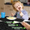 Tischset Platzset Platzdeckchen abwaschbar Tischuntersetzer PVC hitzebeständig Glitzer Uni Schwarz 30x45cm