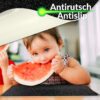 Tischset Platzset Platzdeckchen abwaschbar Tischuntersetzer PVC hitzebeständig Glitzer Uni Schwarz 30x45cm