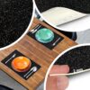 Tischset Platzset Platzdeckchen abwaschbar Tischuntersetzer PVC hitzebeständig Glitzer Uni Schwarz 30x45cm