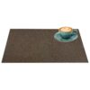 Tischset Platzsets Platzdeckchen abwaschbar Tischuntersetzer PVC hitzebeständig Glitzer Uni Braun 35x50cm