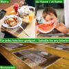 Tischset Platzsets Platzdeckchen abwaschbar Tischuntersetzer PVC hitzebeständig Holz Herz Liebe 30x45cm
