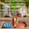 Tischset Platzsets Platzdeckchen abwaschbar Tischuntersetzer PVC hitzebeständig Holz Herz Liebe 30x45cm