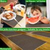 Tischset Platzsets Platzdeckchen abwaschbar Tischuntersetzer PVC hitzebeständig Glitzer Uni Braun 35x50cm