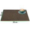 Tischset Platzsets Platzdeckchen abwaschbar Tischuntersetzer PVC hitzebeständig Glitzer Uni Braun 35x50cm