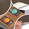 Tischset Platzsets Platzdeckchen abwaschbar Tischuntersetzer PVC hitzebeständig Glitzer Uni Braun 35x50cm