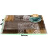 Tischset Platzsets Platzdeckchen abwaschbar Tischuntersetzer PVC hitzebeständig Holz Herz Liebe 35x50cm
