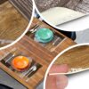 Tischset Platzsets Platzdeckchen abwaschbar Tischuntersetzer PVC hitzebeständig Holz Herz Liebe 35x50cm