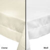 Große Tischdecke abwaschbar mit Saum Polyester Pflegeleicht Wasserabweisend Lotuseffekt – Weiß, 160x160cm