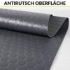 PVC Bodenbelag Meterware Vinylboden Dionis Industriebodenbelag Rollenware 1,5mm Stärke Noppen Schwarz / Silber / Anthrazit Breite 100cm – Anthrazit, 100x100cm