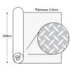 PVC Bodenbelag Meterware Dionis Vinylboden Industriebodenbelag Rollenware 1,5mm Stärke Tränenblech Schwarz / Silber / Anthrazit Breite 100cm